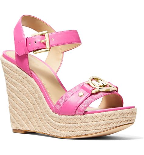 michael kors rory platform sandal|Michael Kors Rory Leather MK Hardware Platform Sandals.